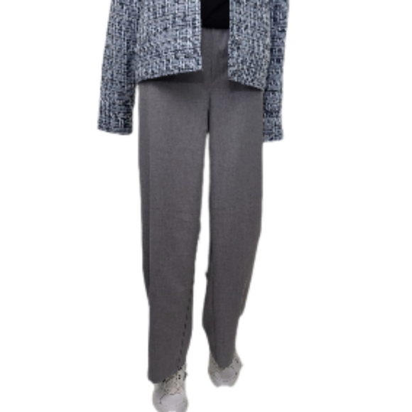 Banana Republic Easy Fit High Rise Wide Leg Pant Light Grey Size Med  NWT - Picture 1 of 6